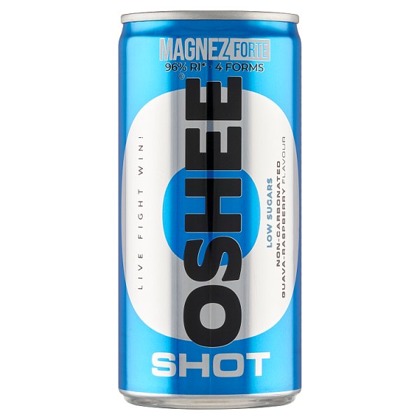 Oshee Shot Magnez Forte Suplement diety napój niegazowany o smaku guawy i maliny 200 ml