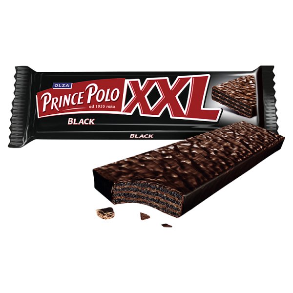 Prince Polo XXL Black Kruchy wafelek z kremem kakaowym oblany czekoladą 50 g