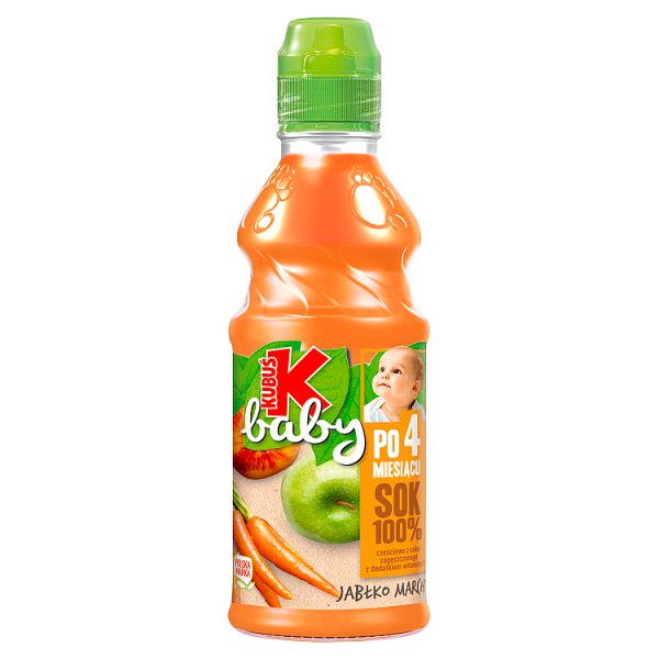 Kubuś Baby Sok 100% po 4 miesiącu jabłko marchew 300 ml