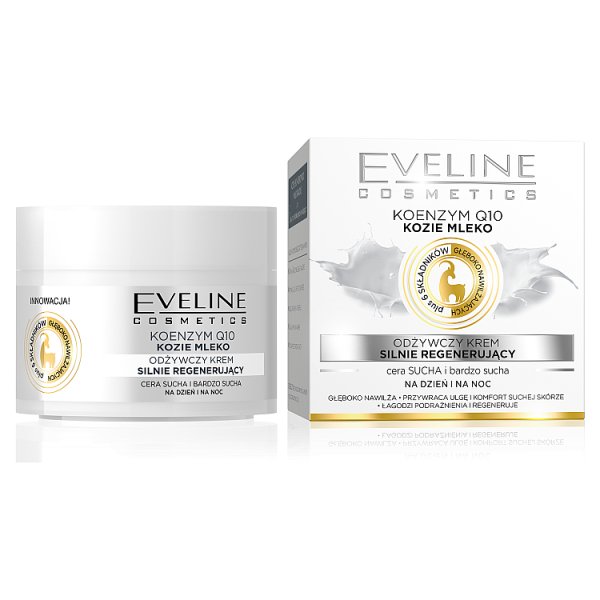 Eveline Cosmetics Odżywczy krem silnie regenerujący Koenzym Q10 , Kozie mleko  dz/n