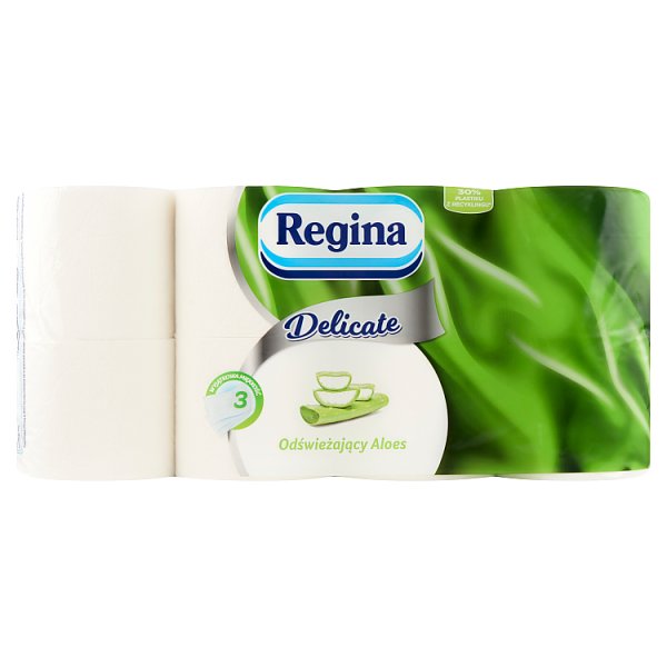 Regina Delicate Papier toaletowy odświeżający aloes 8 rolek