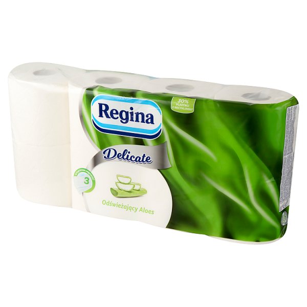 Regina Delicate Papier toaletowy odświeżający aloes 8 rolek