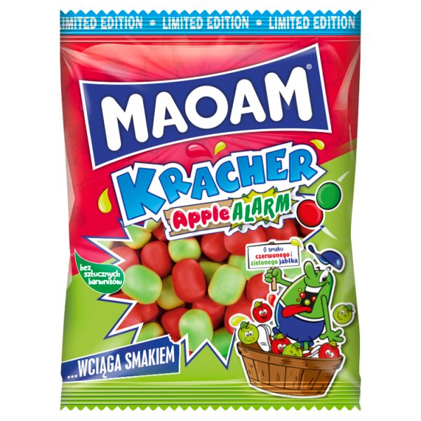 Maoam Kracher AppleAlarm Guma rozpuszczalna-draże 140 g