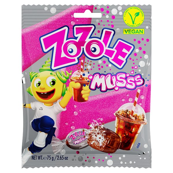 Zozole Musss Karmelki z nadzieniem musującym o smaku coli 75 g