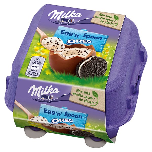 Milka Egg &#039;n&#039; Spoon Oreo Czekolada mleczna 128 g (4 x 32 g)