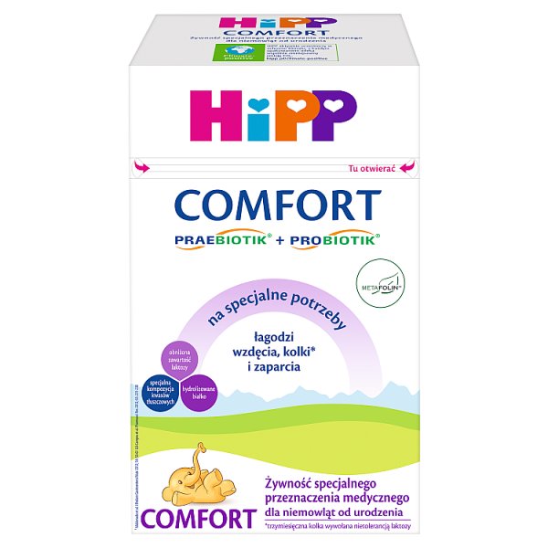 HiPP Comfort Żywność specjalnego przeznaczenia medycznego dla niemowląt od urodzenia 600 g
