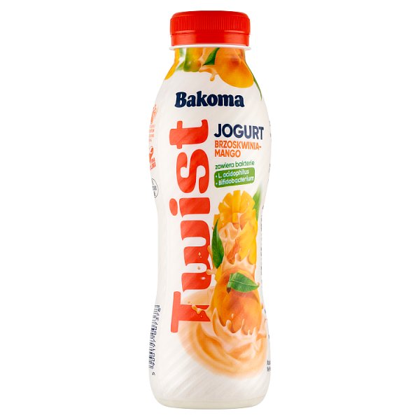 Bakoma Twist Jogurt brzoskwinia-mango 370 g