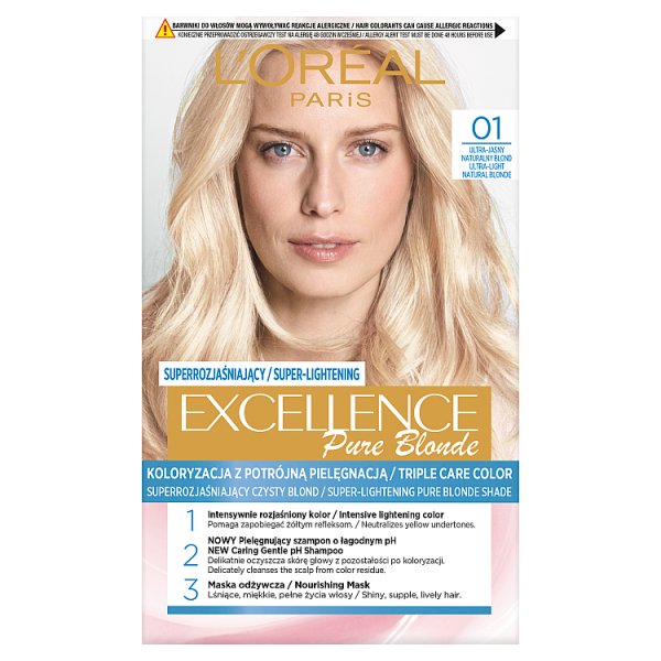 L&#039;Oréal Paris Excellence Pure Blonde Farba do włosów 01 ultra-jasny naturalny blond