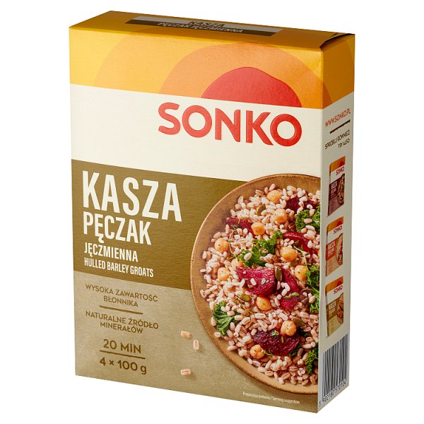 Sonko Kasza jęczmienna pęczak 400 g (4 x 100 g)