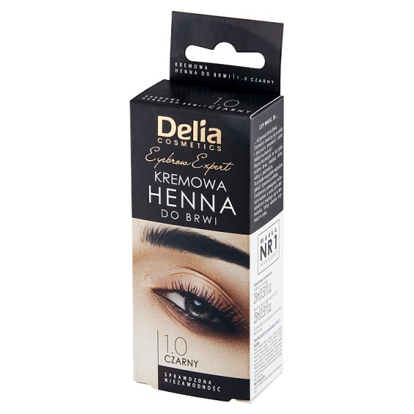 Delia Cosmetics Eyebrow Expert Kremowa henna do brwi 1.0 czarny