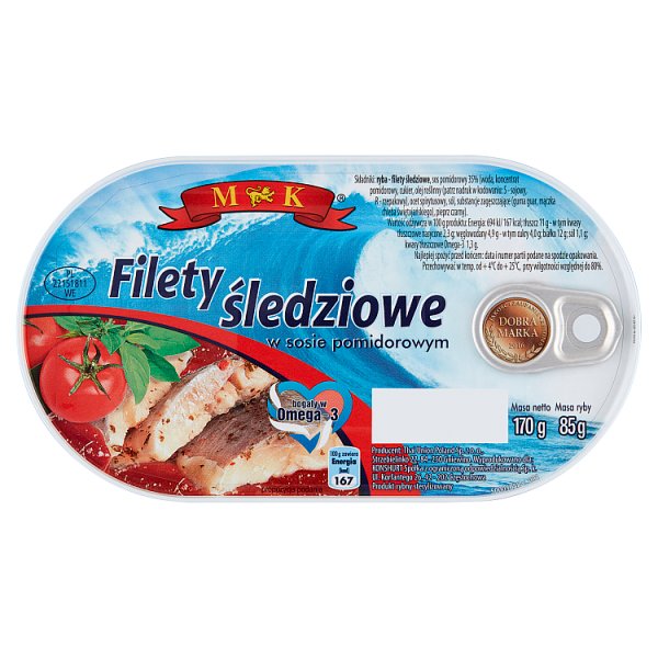 MK Filety śledziowe w sosie pomidorowym 170 g