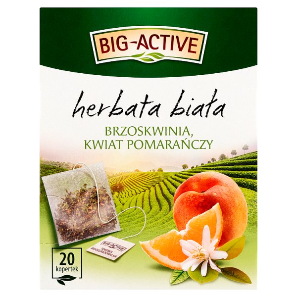 Big-Active Herbata biała brzoskwinia kwiat pomarańczy 30 g (20 x 1,5 g)