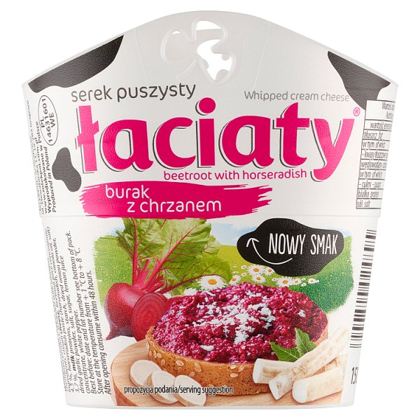 Łaciaty Serek puszysty burak z chrzanem 150 g