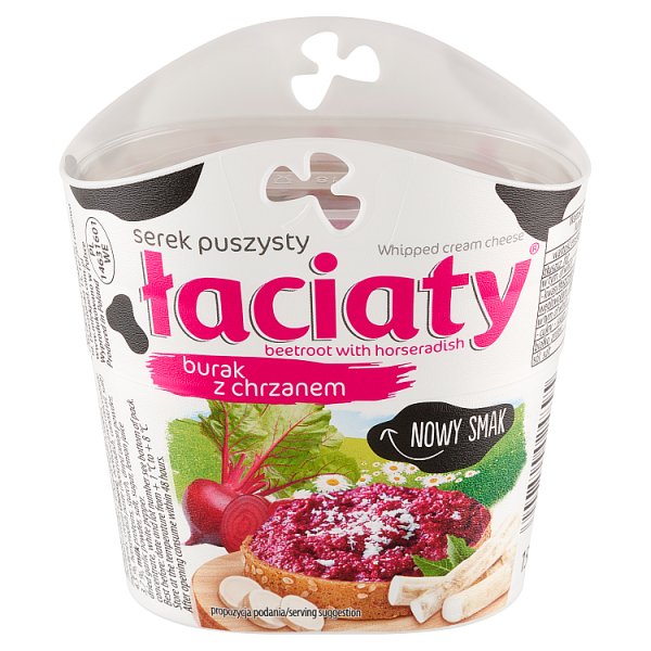 Łaciaty Serek puszysty burak z chrzanem 150 g