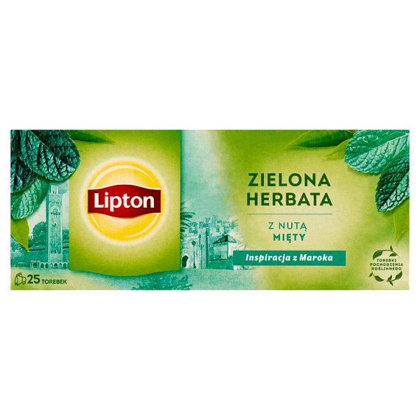 Lipton Zielona herbata z nutą mięty 32,5 g (25 torebek)