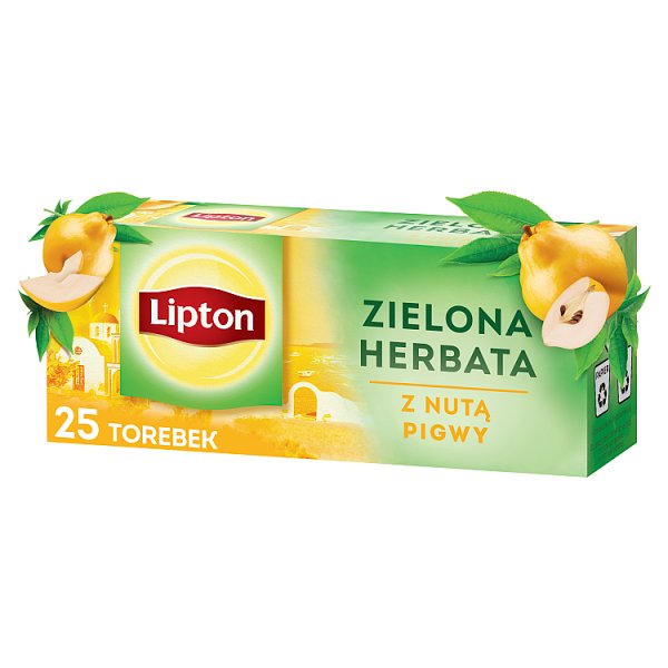 Lipton Zielona herbata z nutą pigwy 40 g (25 torebek)