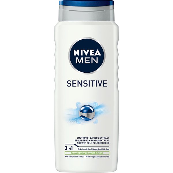 Nivea MEN Sensitive Łagodzący Żel pod prysznic dla mężczyzn o skórze wrażliwej 500 ml