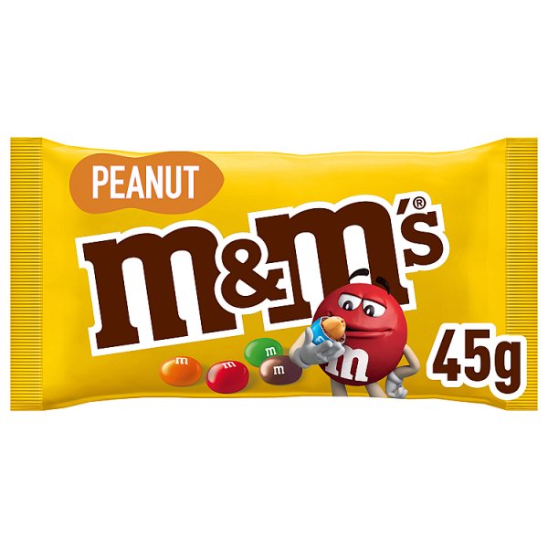 M&amp;M&#039;s Peanut Orzeszki ziemne oblane czekoladą w kolorowych skorupkach 45 g
