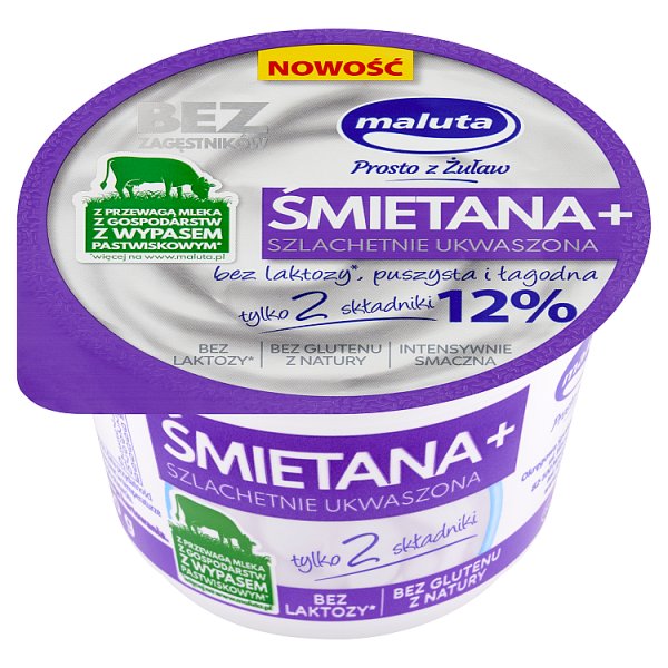 Maluta Śmietana+ szlachetnie ukwaszona 12 % 200 g