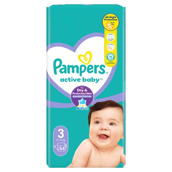 Pampers Active Baby 3, 54 Pieluszek,6kg-10kg