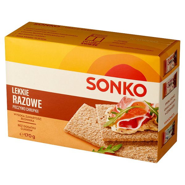 Sonko Pieczywo chrupkie lekkie razowe 170 g