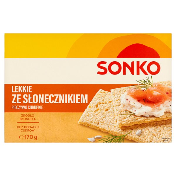 Sonko Pieczywo chrupkie lekkie ze słonecznikiem 170 g