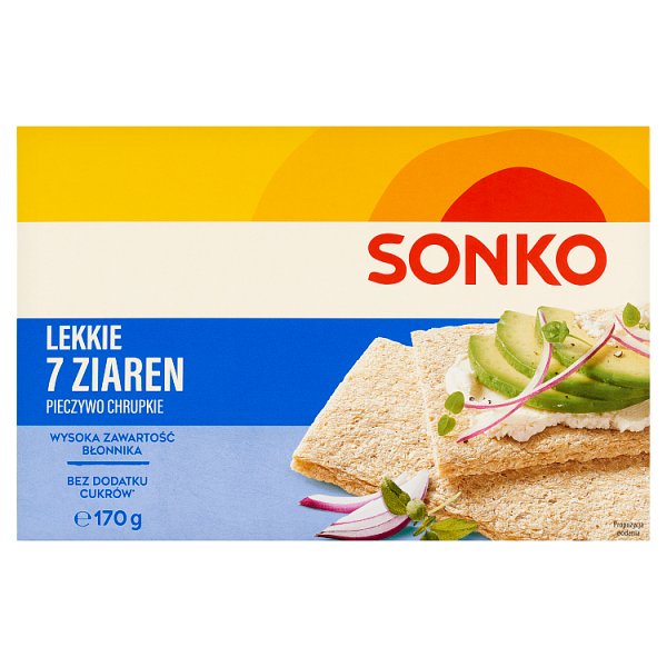 Sonko Pieczywo chrupkie lekkie 7 ziaren 170 g