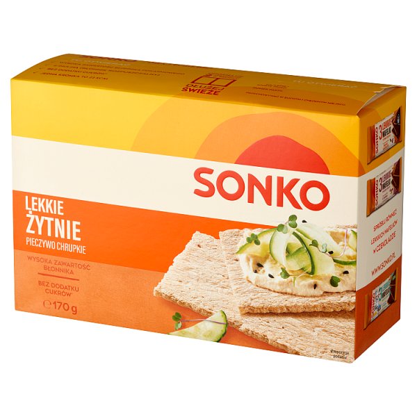 Sonko Pieczywo chrupkie lekkie żytnie 170 g