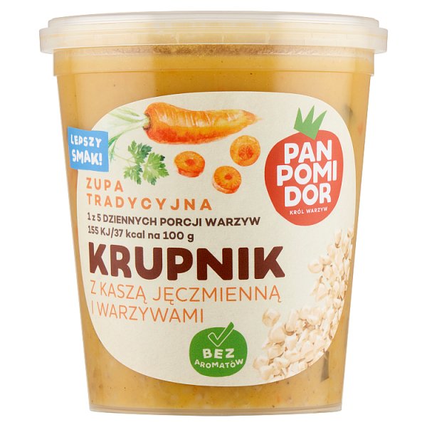 Pan Pomidor Zupa tradycyjna Krupnik z kaszą jęczmienną i warzywami 400 g