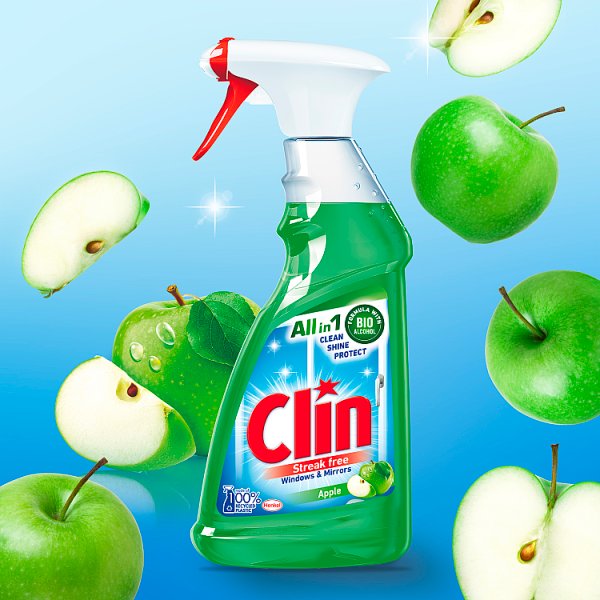 Clin Apple Płyn do mycia powierzchni szklanych 500 ml