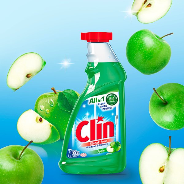 Clin Apple Płyn do mycia powierzchni szklanych 500 ml