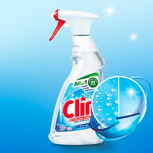 Clin Anti-Fog Płyn do mycia powierzchni szklanych 500 ml