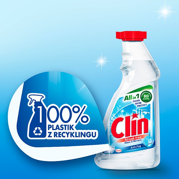 Clin Anti-Fog Płyn do mycia powierzchni szklanych 500 ml