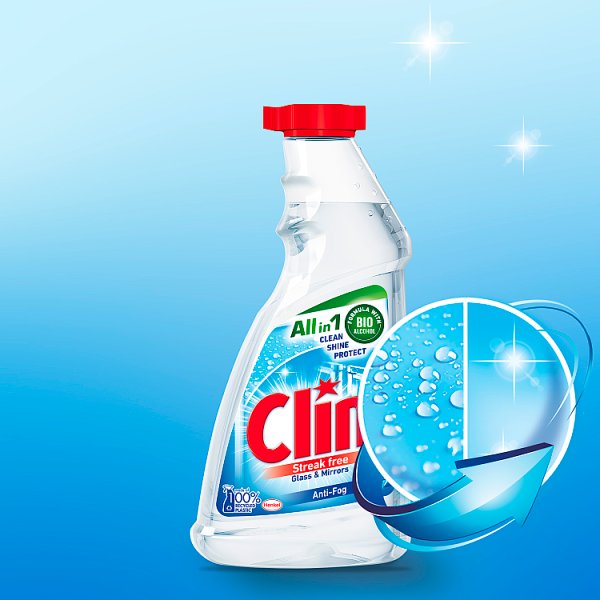 Clin Anti-Fog Płyn do mycia powierzchni szklanych 500 ml