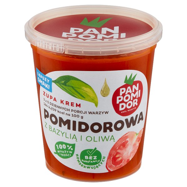 Pan Pomidor Zupa krem pomidorowa z bazylią i oliwą 400 g