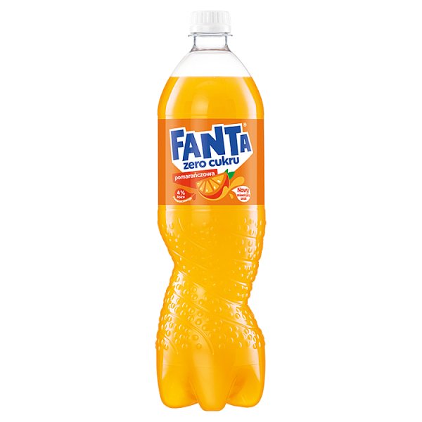 Fanta Zero cukru Napój gazowany o smaku pomarańczowym 1 l