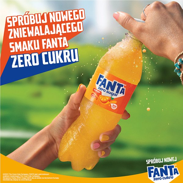 Fanta Zero cukru Napój gazowany o smaku pomarańczowym 1 l