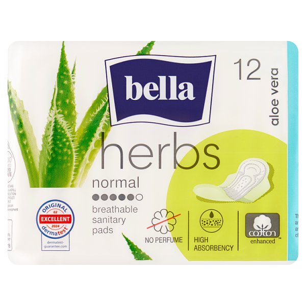 Bella Herbs Aloe Vera Normal Podpaski higieniczne 12 sztuk