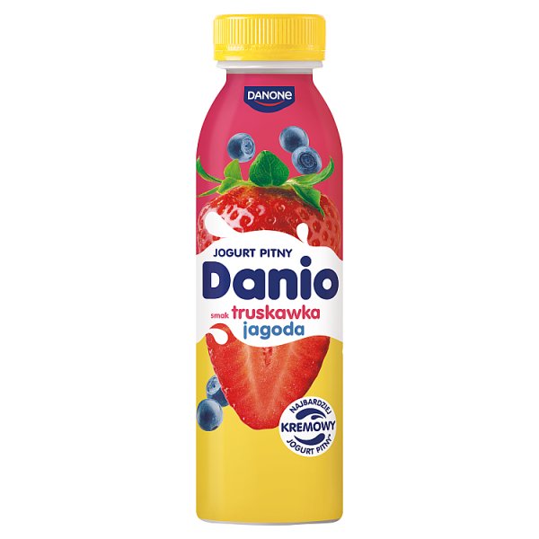 Danio Jogurt pitny smak truskawka jagoda 270 g