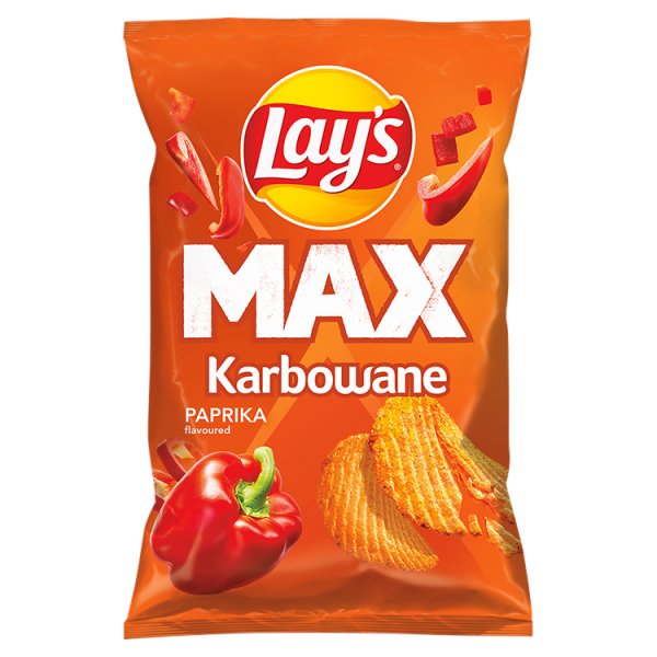 Lay&#039;s Max Chipsy ziemniaczane karbowane o smaku papryki 120 g