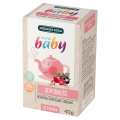 Premium Rosa Herbi Baby Herbatka owocowo-ziołowa odporność 40 g (20 x 2 g)