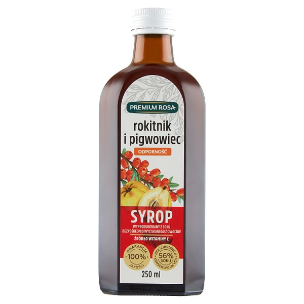 Premium Rosa Syrop rokitnik i pigwowiec odporność 250 ml