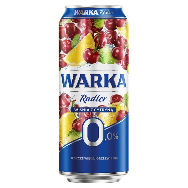 Warka Radler Bezalkoholowy napój piwny wiśnia z cytryną 500 ml