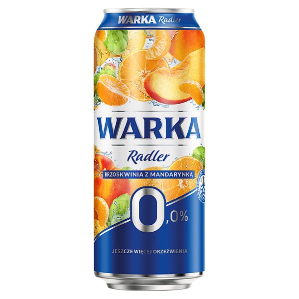 Warka Radler Bezalkoholowy napój piwny brzoskwinia z mandarynką 500 ml