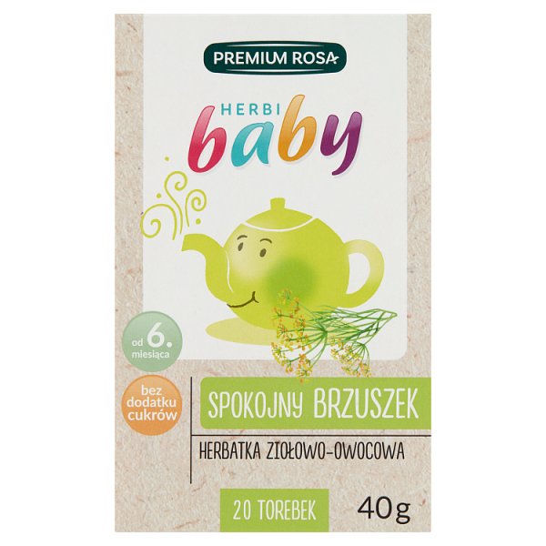 Premium Rosa Herbi Baby Herbatka ziołowo-owocowa spokojny brzuszek 40 g (20 x 2 g)