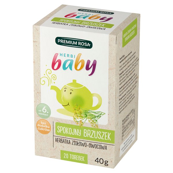 Premium Rosa Herbi Baby Herbatka ziołowo-owocowa spokojny brzuszek 40 g (20 x 2 g)