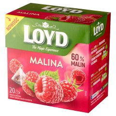 Loyd Herbatka owocowa aromatyzowana o smaku malinowym 54 g (20 x 2,7 g)