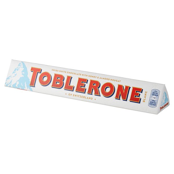 Toblerone Szwajcarska czekolada biała z nugatem miodowo-migdałowym 100 g