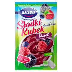 Gellwe Słodki Kubek Kisiel z kawałkami owoców smak owoce leśne 28 g