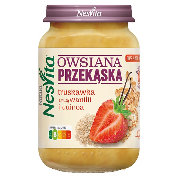 NesVita Owsiana przekąska truskawka z nutą wanilii i quinoa 190 g